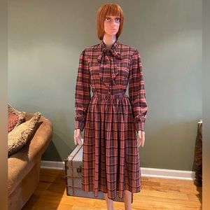 Tatyana Clara Bow Blouse Plaid